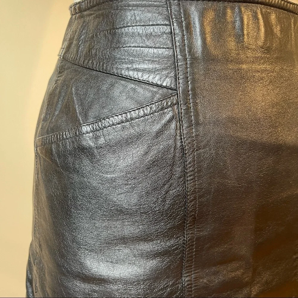 VINTAGE | Leather pencil skirt | size 8 - Picture 2 of 6